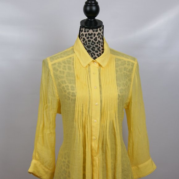 Fever yellow Blouse Size M - Picture 3 of 11